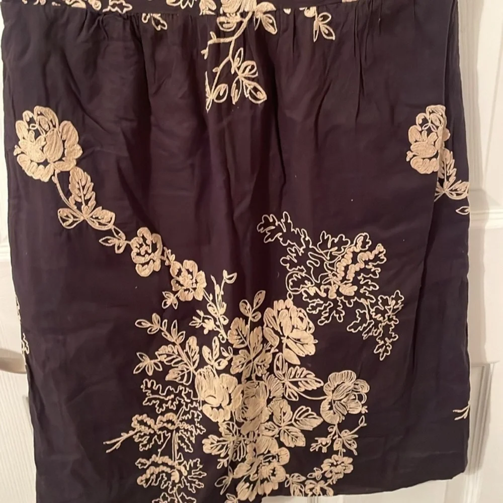 J.Crew Embroidered Dress tan brown sz 2 - Picture 4 of 6